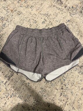 Lululemon Women's Gray Heather Athletic Running Shorts